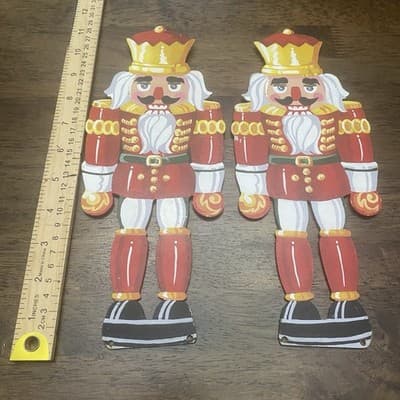 Metal Nutcracker Handpainted Christmas Wall Decor