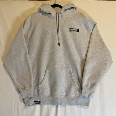 Streetwear D8 Apparel Gray Heavy Hoodie Baggy Hip Hop Y2K Men’s XL