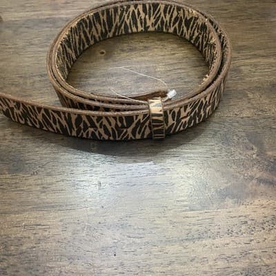 Western Leather Cowgirl Animal Print Belt For Rodeo Style Buckles Not Included