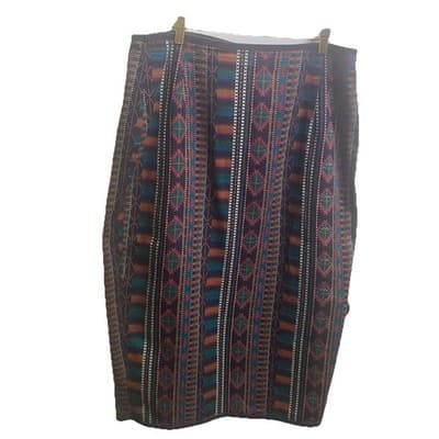 Unbranded Vintage Wrap Skirt Southwestern Aztec Runs Small Measurements In Photo