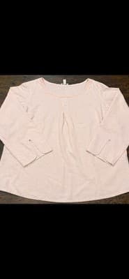 J Jill Med Petite Linen Blend Womens Top3/4 Sleeves Minimalistic Classic.