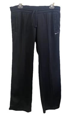 Nike Ladies Athleisure Pull On Athletic Pants Size M Elastic Waist Black