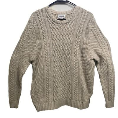 Goodfellow Fisherman Sweater Men Large Cable Knit Cotton