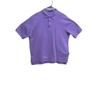 Polo Ralph Lauren Purple Short Sleeve Polo Shirt Mens XLT Blue Pony Logo Classic