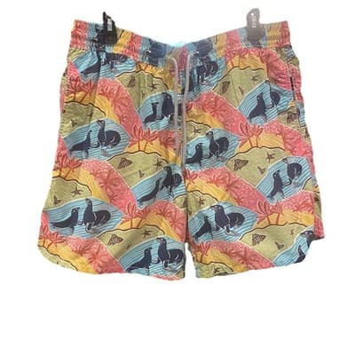 Vilebrequin Swimming Trunks Shorts Multi Color W Seals Mens 3XL Mesh Lined W36