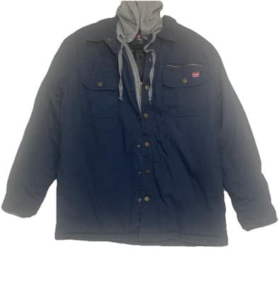 Vintage Wrangler WorkWear Chore Core Insulated Barn Jacket With Hoodie