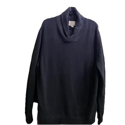 St John’s Bay XXL Black Men’s Knit Sweater All Cotton Classic