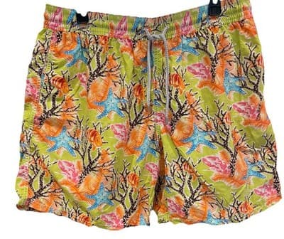 Vilebrequin Swim Trunks Shorts Mens XXXL Cotton Mesh Lined Tropical W38-40