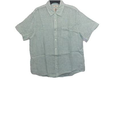 Mens Shirt Large Linen Coastal Beachy Country Club Old Money Preppy Panama Jack