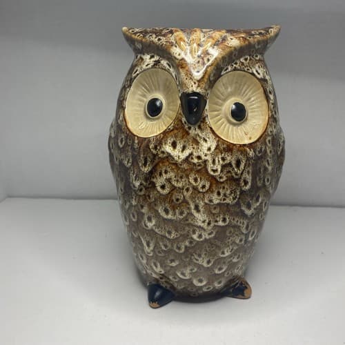 Elegant Expressions Ceramic Owl Vase 9”X 6”