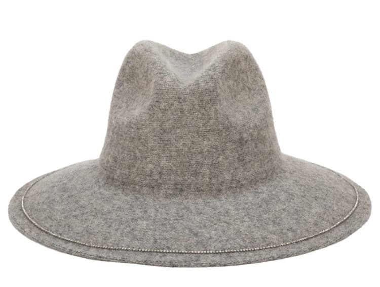 New San Diego Hat Company Women's Gray Fedora Hat Adjustable Interior Band