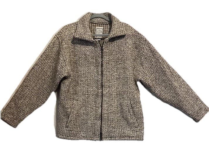 Officecore Ladies 100% Wool Jacket Made In Ecuador Del Mundo Sz M