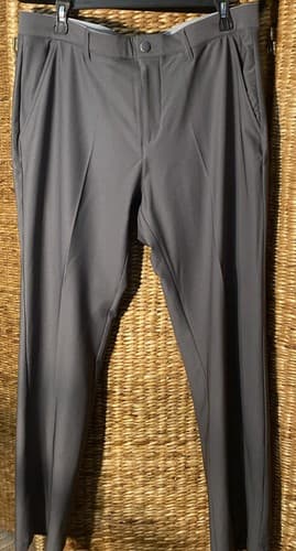 Adidas Golf Pants Men 34 x 32 Gray Stretch Straight Polyester Nylon Spandex