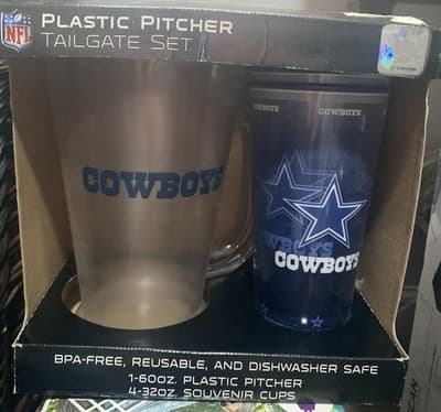 NFL Cowboys Tailgate Set Pitcher And 4 Cups