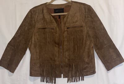 Western Vegan Suede Fringed Jacket Cowgirl Classic