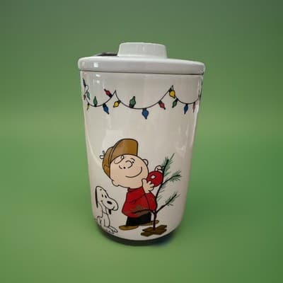 Peanuts a Charlie Brown Christmas with Snoopy Ceramic Canister Cookie Jar