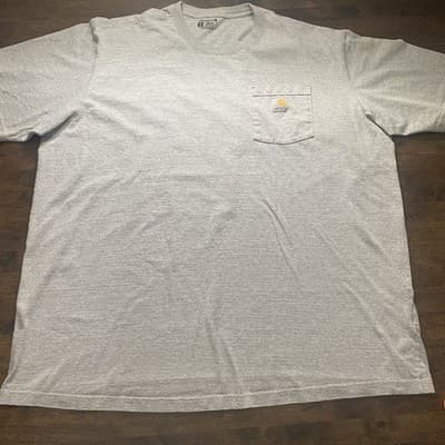 Carhartt Mens Loose Fit T Shirt Grey 2XL Work Wear Casual Cotton ComfortClassic