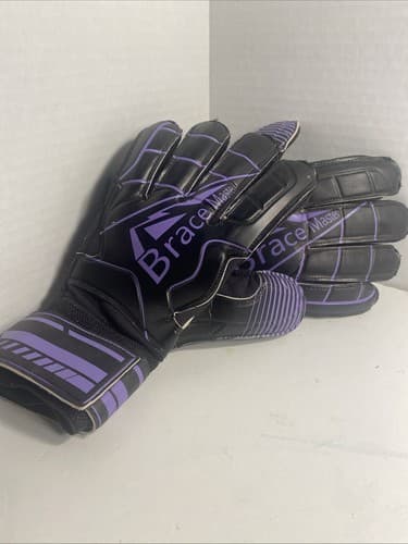 Bracemaster Soccer Goalie Gloves Sz 7 Latex Finger Support Sports