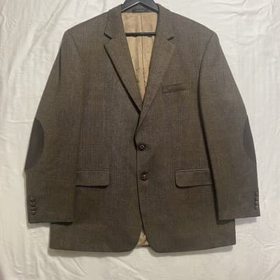 Lauren Ralph Lauren Wool BlendHerringbone Tweed Jacket Sport Coat Mens Lg 42R