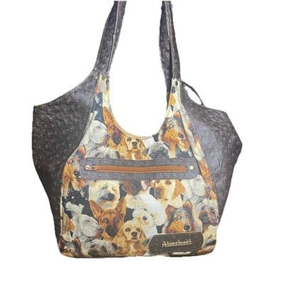 Handmade Dog Hand Bag Purse Multi Breed Dog Lover Eclectic Collector
