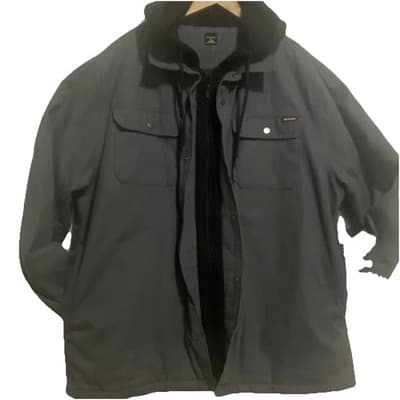 Brahma Mens XL Insulated Work Barn Coat Quilted Lining hooded 46-48