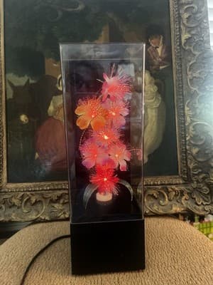 Fiber Optic Flower Lamp Plays Music Vintage Colorful Color Changing YS 335M 1983