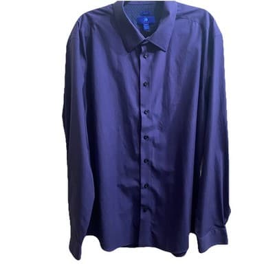 Egara Shirt Men's XXL Cotton Long Sleeve Button Up Non Iron Classic