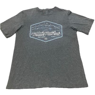 Travis Mathew Shirt Mens Sm Short Sleeve Crew Neck Lightweight Gray