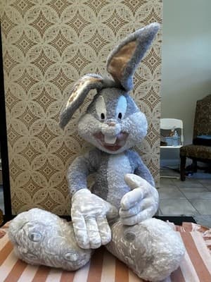 Bugs Bunny Plush Six Flags Looney Tunes 17" Stuffed Animal Vintage Collectible