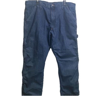 Wrangler Men's Fleece Lined Blue Jeans Size 40x30 Straight Leg Carpenter