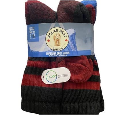 Polar Heat Mens Superior Boot Socks Sz 7-12