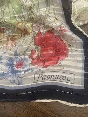 Paonneau Sheer Floral Scarf 29X29