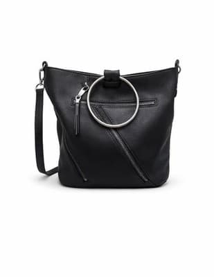Joe’s Biker Vegan Leather Black Crossbody shoulderBag Gothic Grunge Magnetic Cls