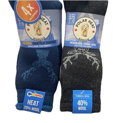 Polar Heat Nanuug Mens SocKs Wool Blend