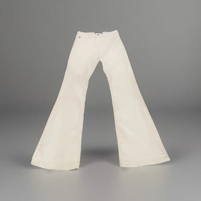 KanCan Womens White Wide Flare Jeans Size 7 W27 9 In Rise Stretch Boho Trendy
