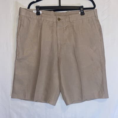 John W. Nordstrom Linen Shorts Men Size 38W Preppy Prep Country Club Old Money