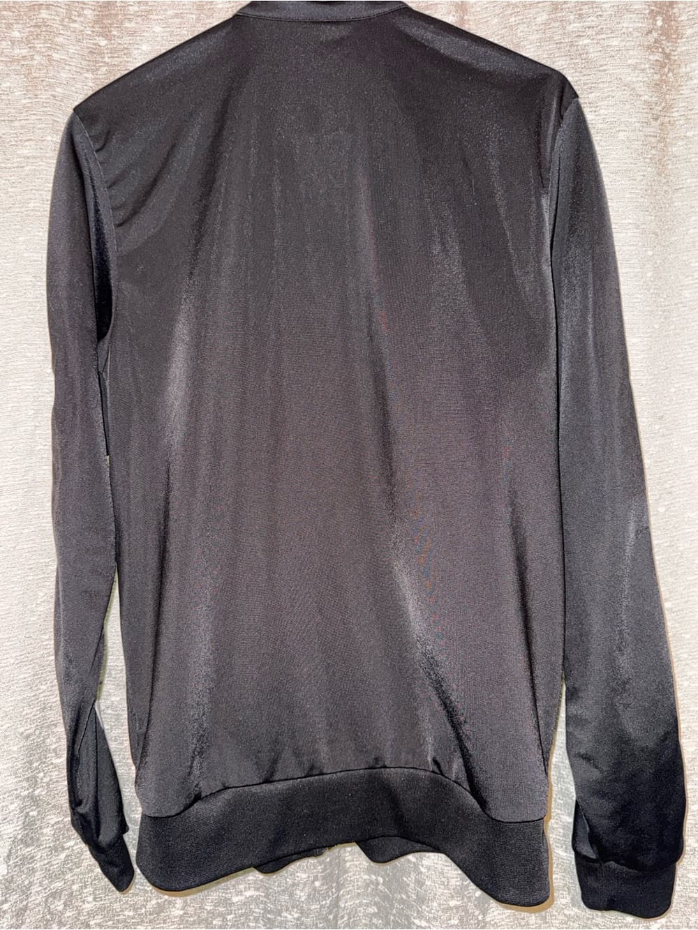 adidas Black Track Jacket medium with White Three-Stripes Athletic wear active