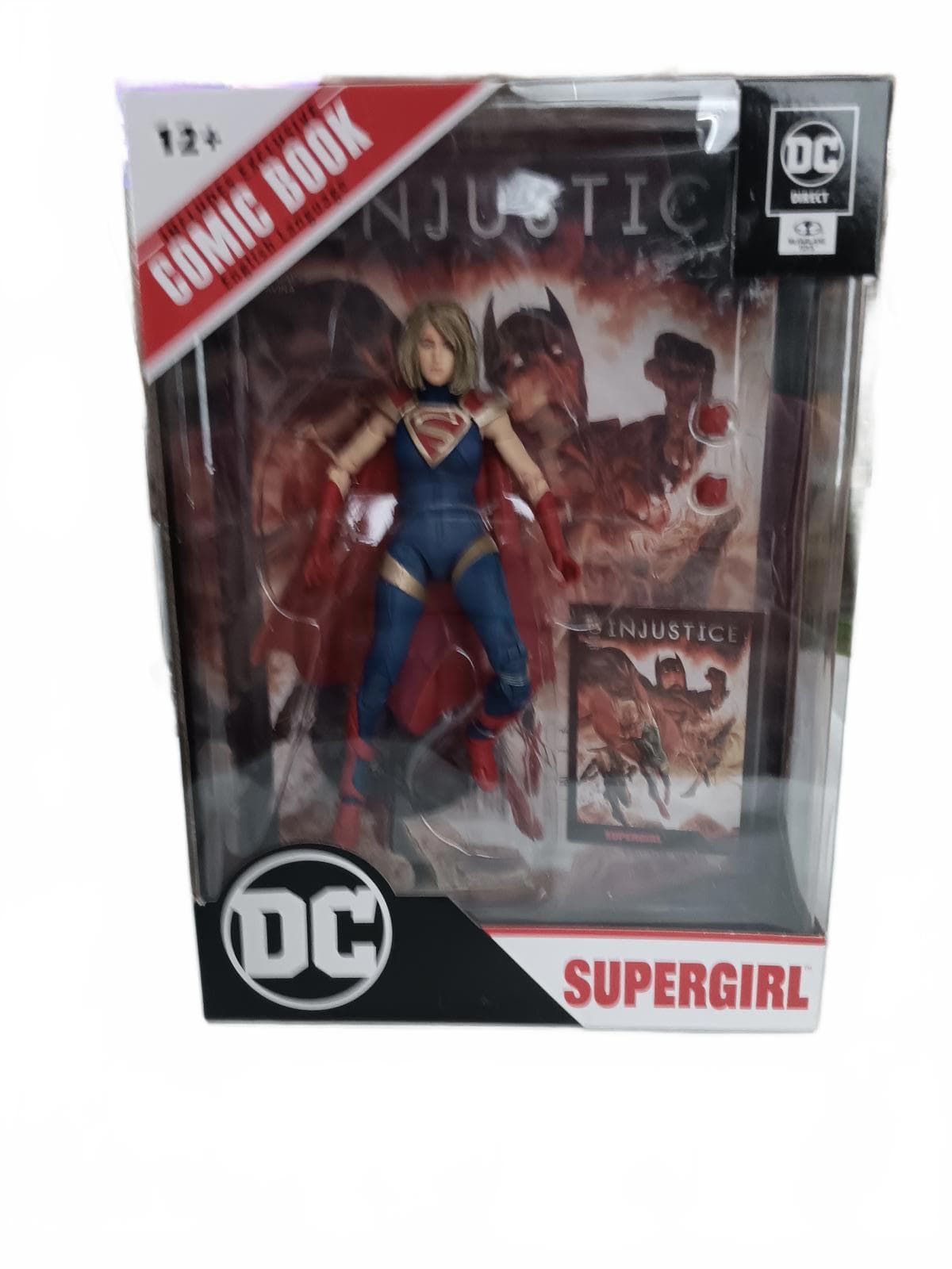 DC Supergirl Collectible Action Figure with Comic Book