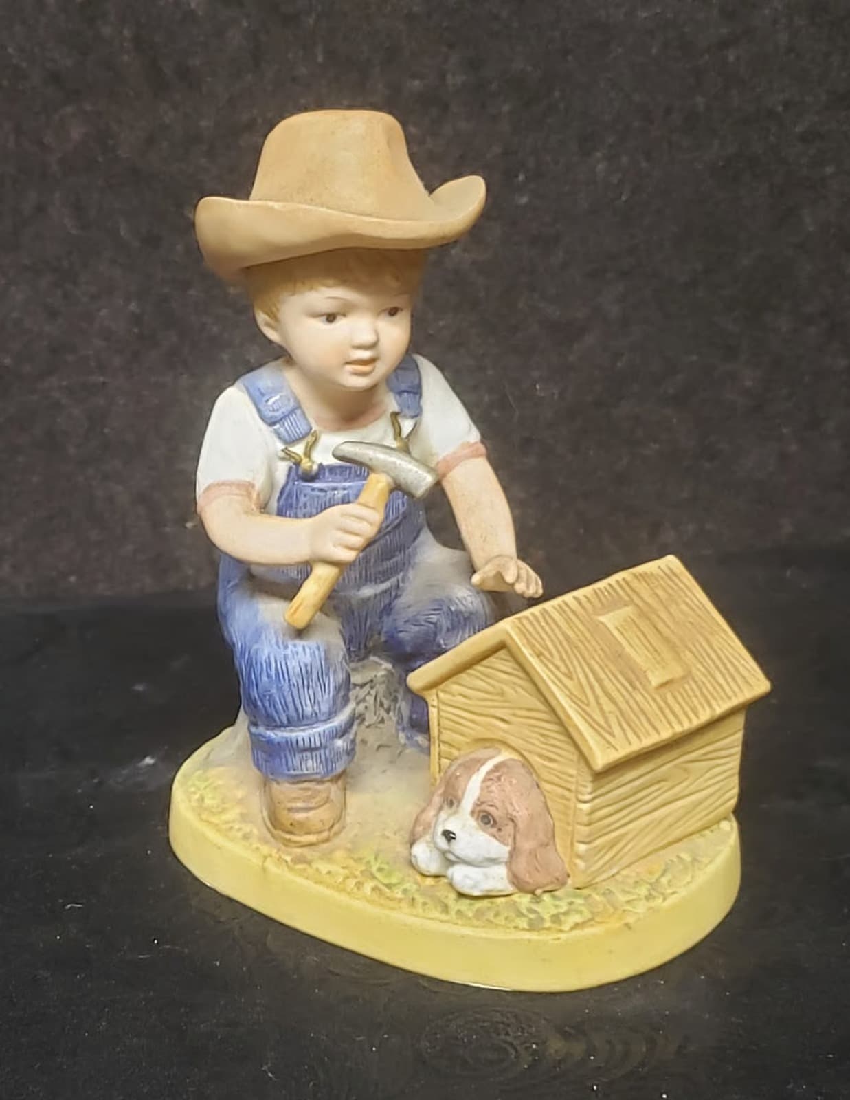 Vintage Homco Denim Days Debbie "Puppy Love" Figurine #1503