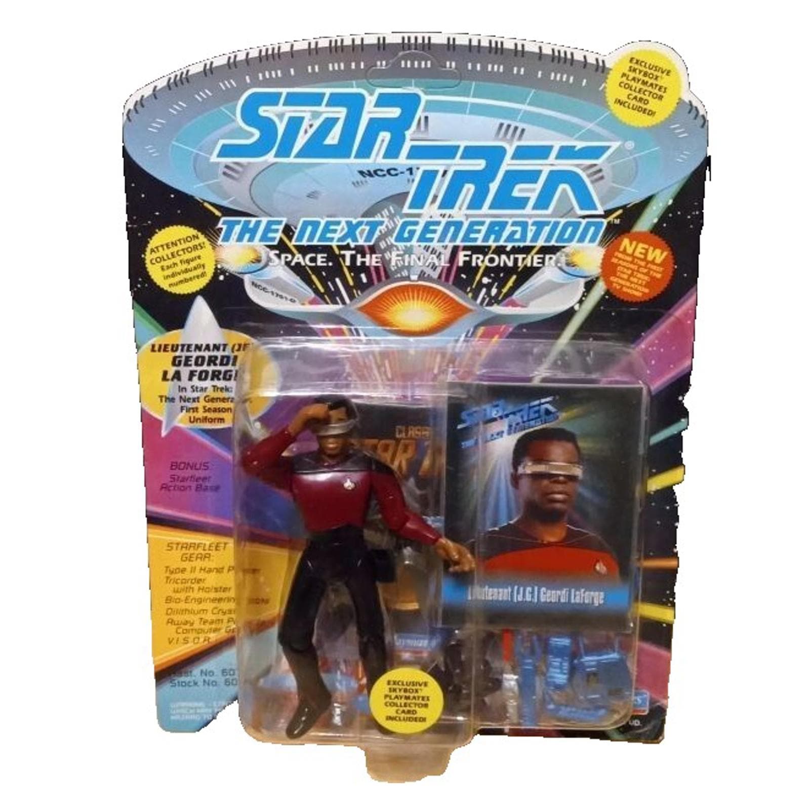 Star Trek The Next Generation GEORDI LA FORGE Action Figure Playmates 1993 NEW