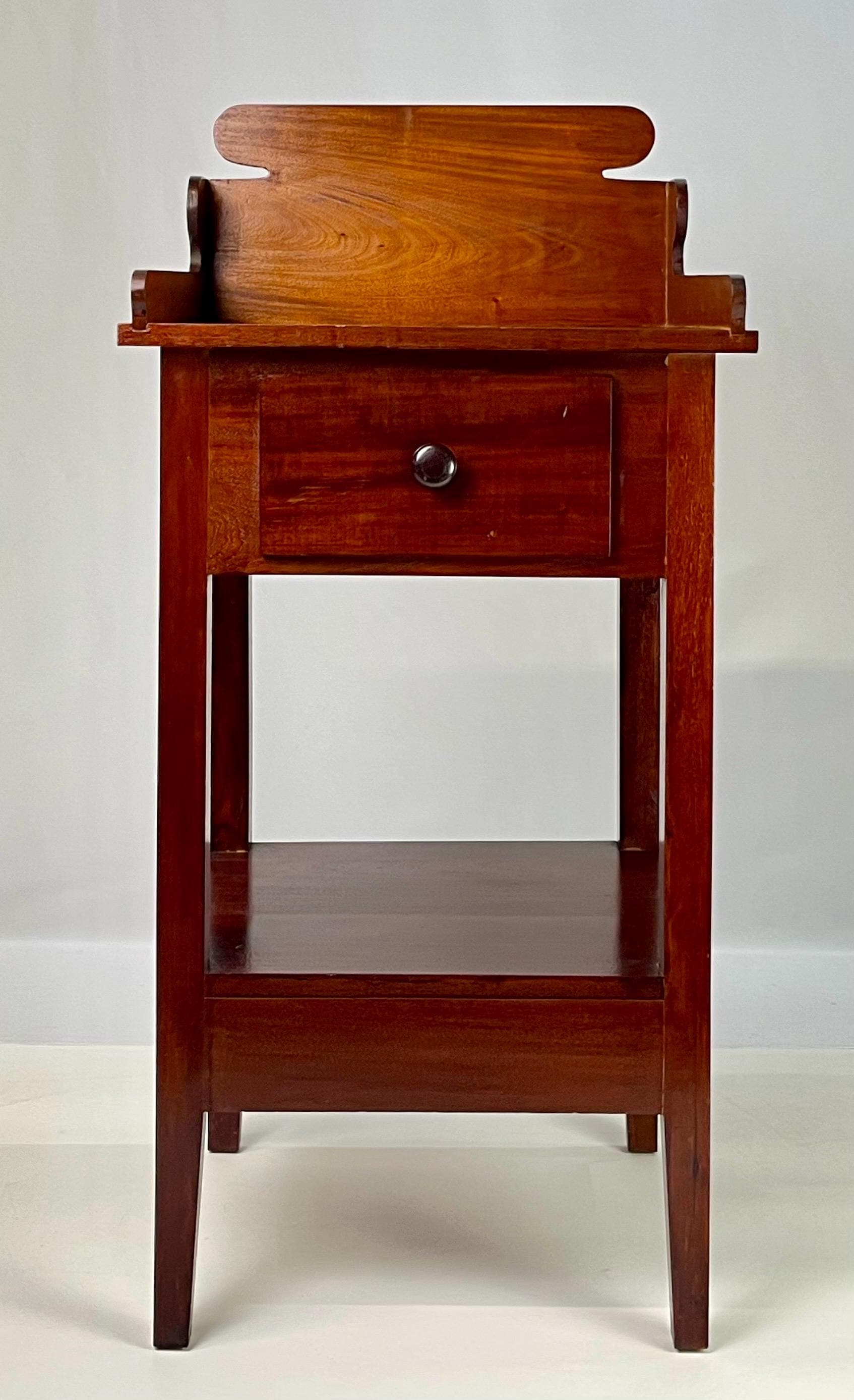 Antique Country Solid Mahogany Washstand / Bedside Table