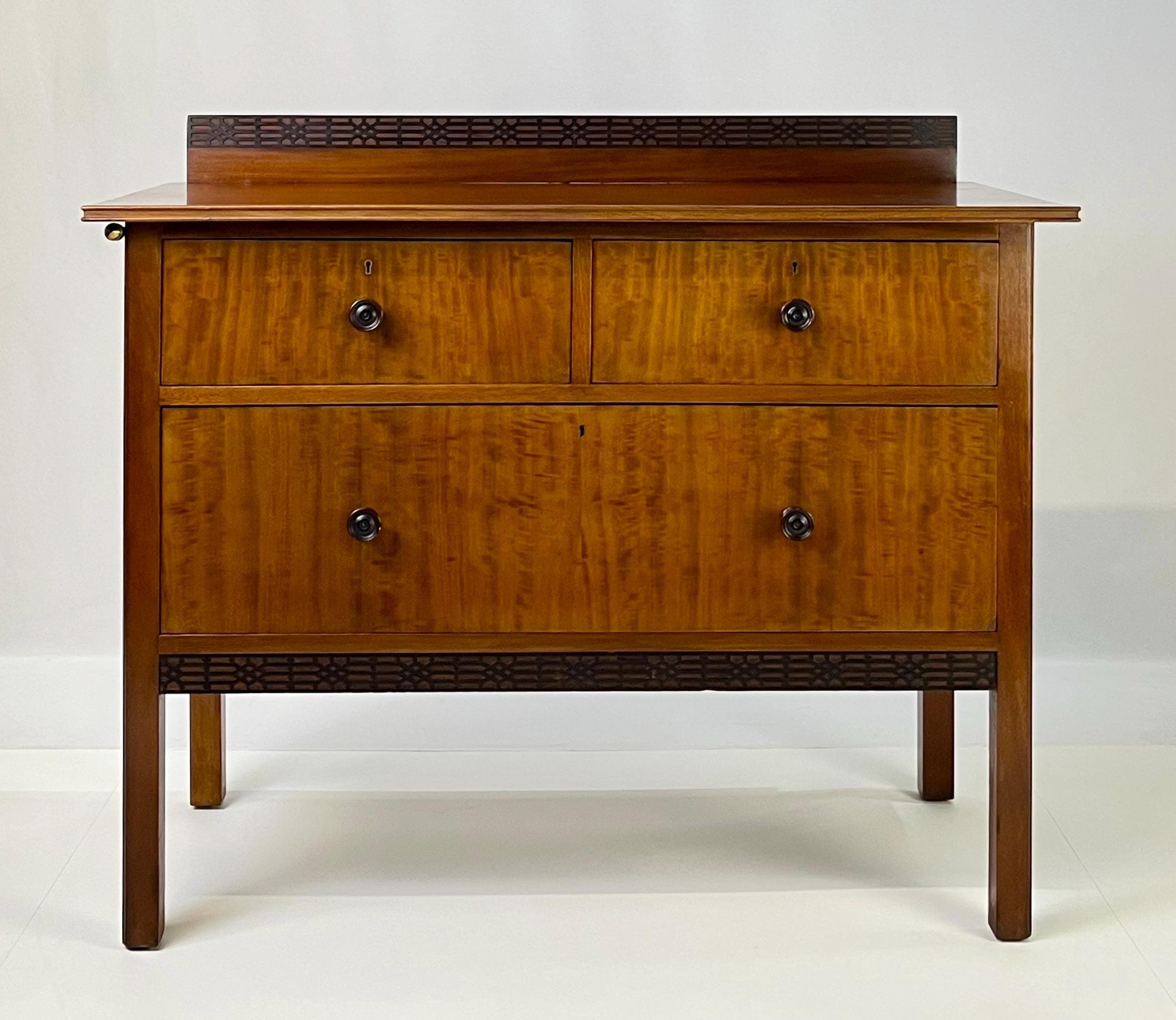 Vintage Regency Style Figured Mahogany Server or Washstand