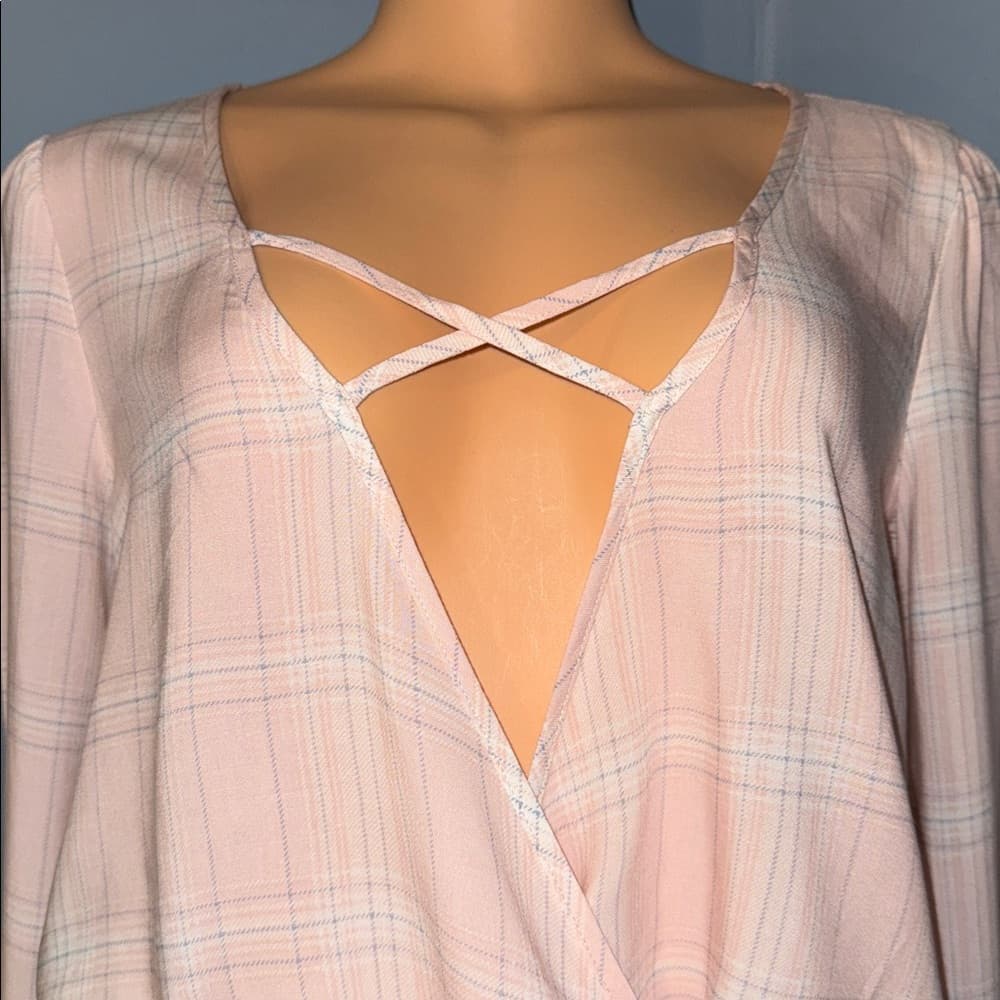Rue 21 Wrap Blouse with Criss-Cross Detail - Size Small