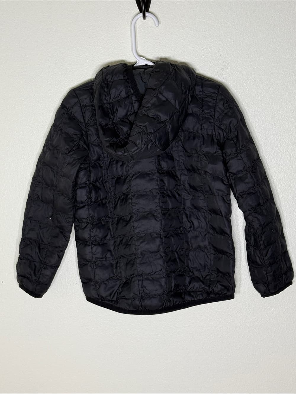 The North Face Black Hooded Quilted Jacket Size 4T