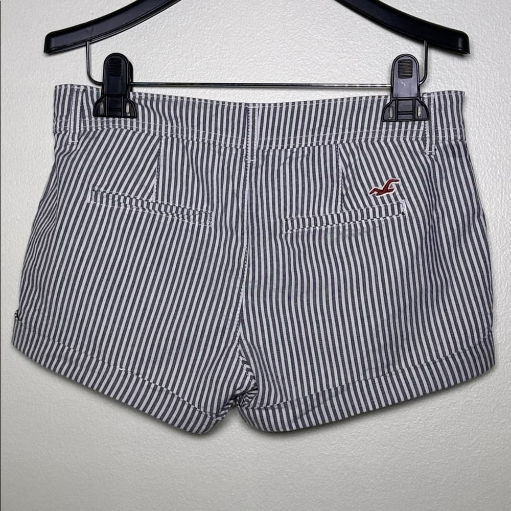 Gray and white striped Hollister shorts