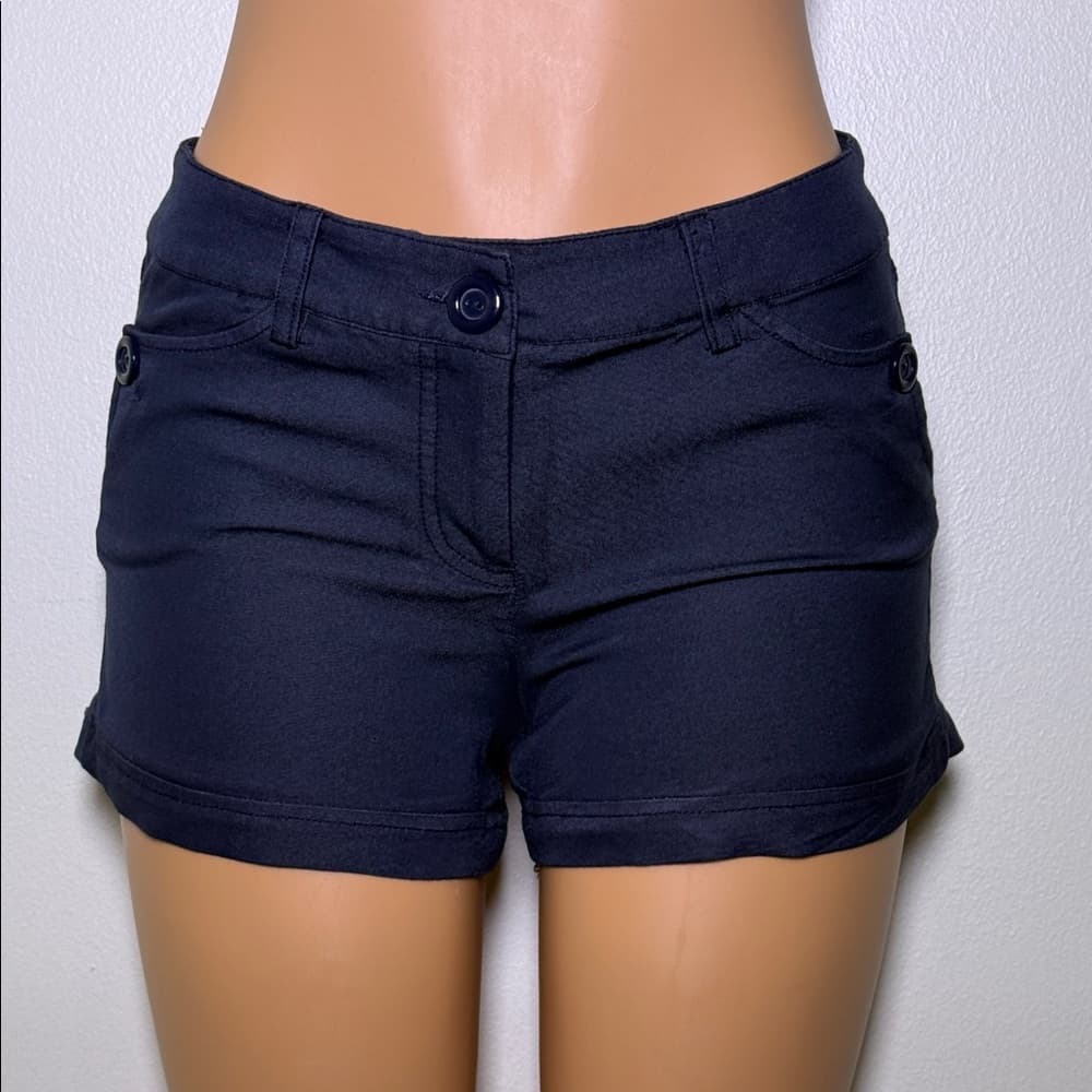 Navy Blue Low-Rise Mini Shorts | Size medium - Waist 14.5”