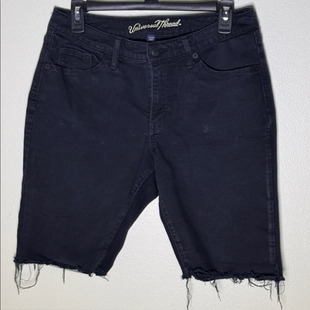 Black jean shorts