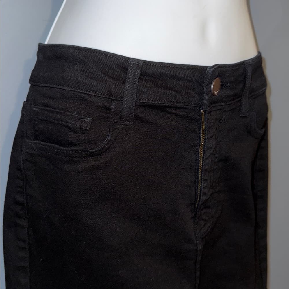 Chic O2Denim Black Mini Skirt - Size Small