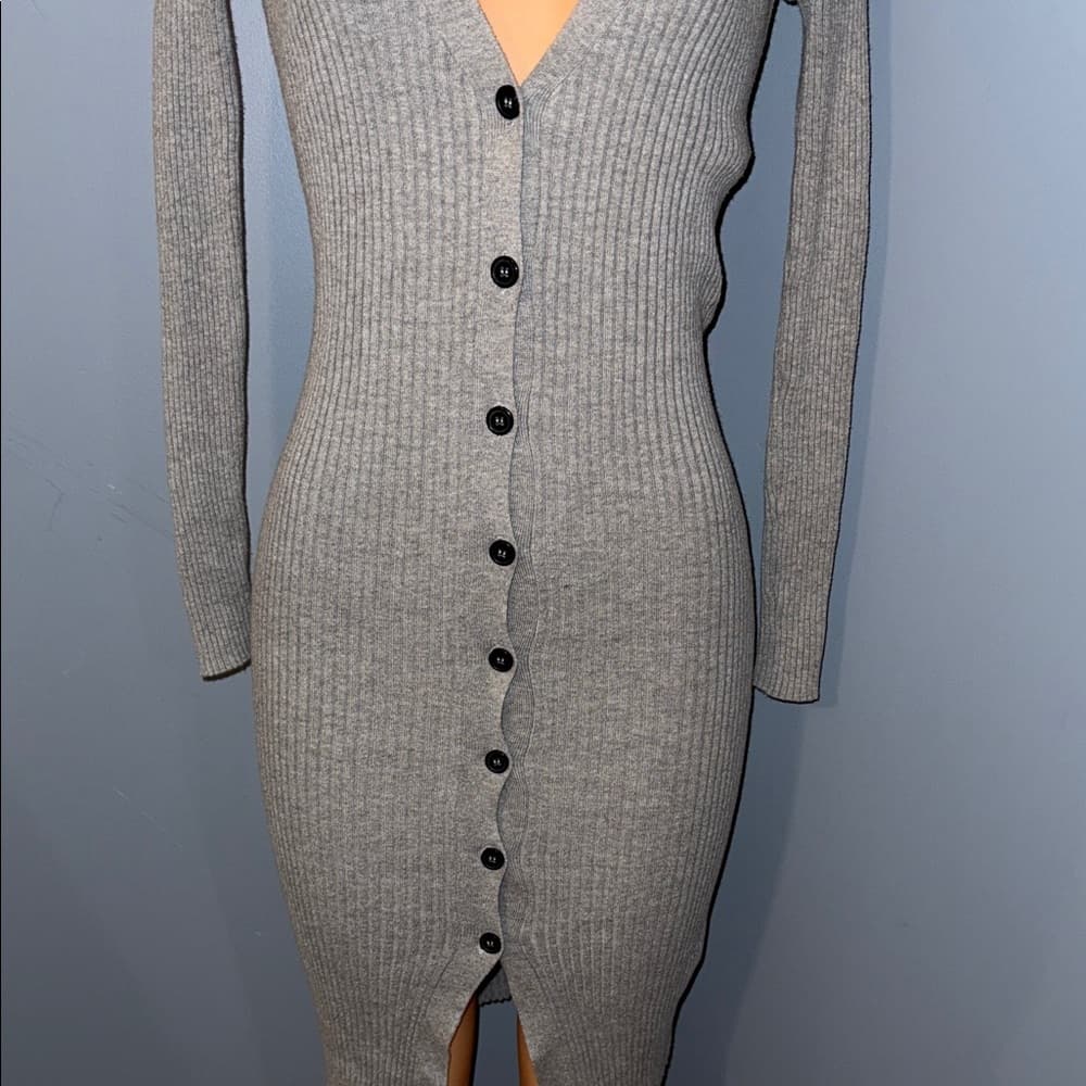 Chic Forever 21 Ribbed Button-Down Dress - Size Small