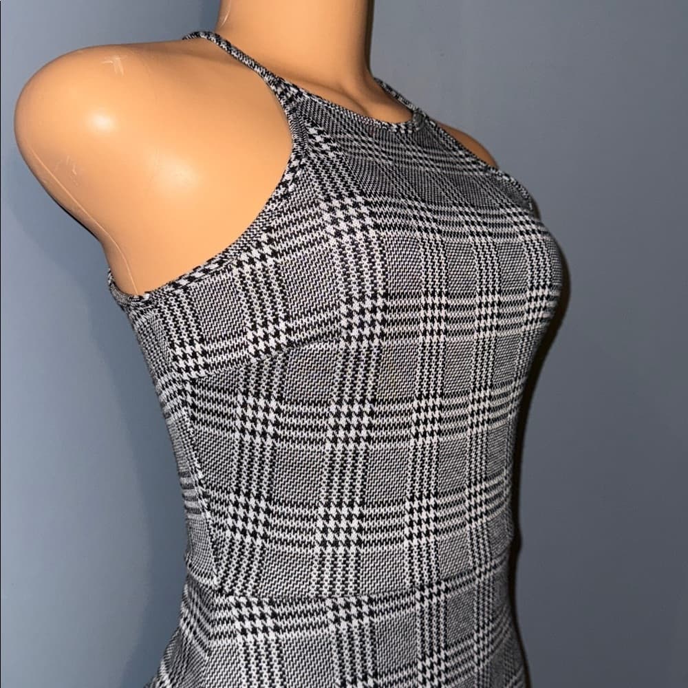 Soprano Plaid Halter Dress - Size Small